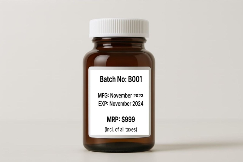 Expiry & Manufacturing Batch Label